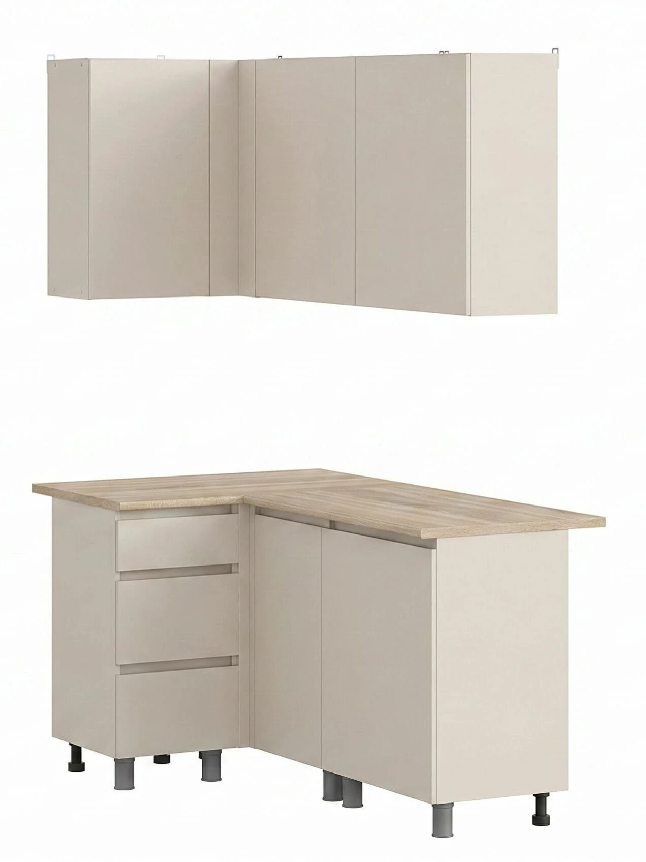 ARNIKA Кухонный гарнитур угловой "Рика" со столешницей 160*100*216 см, меланж